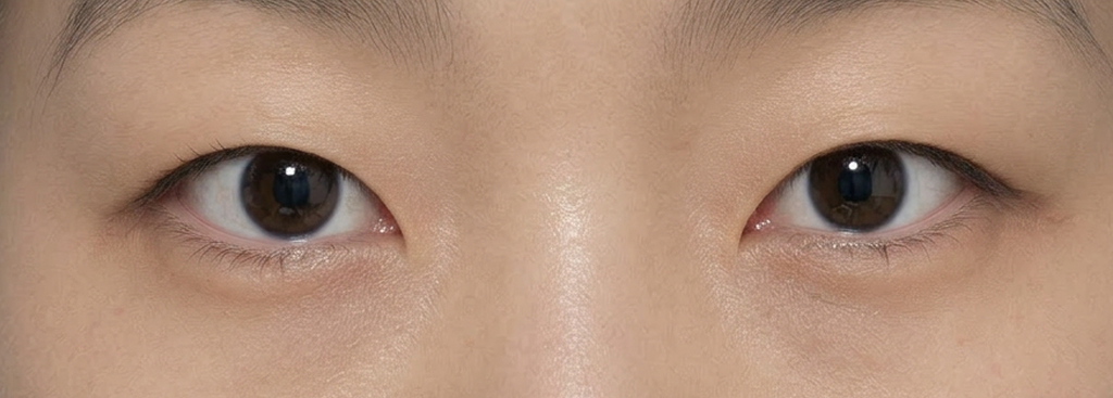 Before Double Eyelid Surgery (Non-incisional) — Case 1