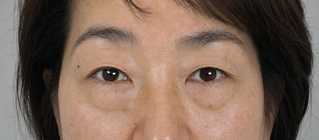 Before Lower Eyelid Surgery — Case 1
